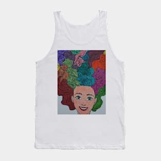 Colorful hair Tank Top